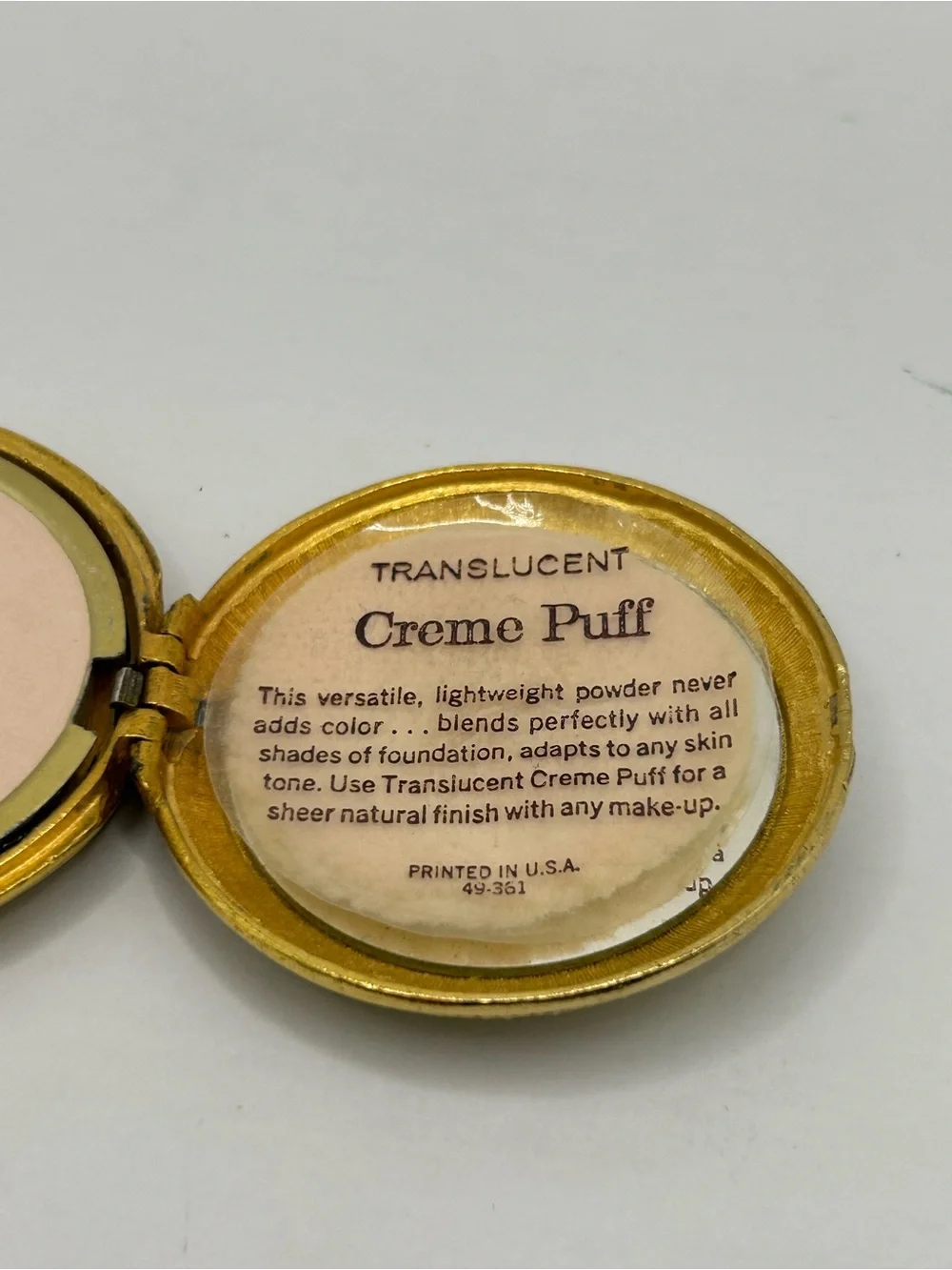 NEW VTG Makeup Powder Compact pocket Watch Max Factor Goldtone/ Mirror Aphrodite